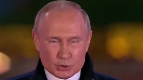 Putin leads tens of thousands of people in Red Square chanting “Ура́! Ура́! Ура́!”