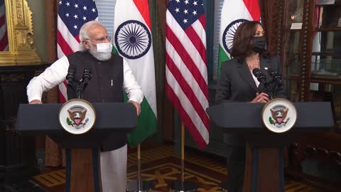 PM Modi, US VP Kamala Harris jointly address the media