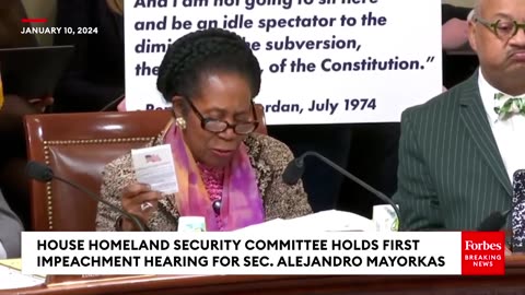 Sheila Jackson Lee Calls Mayorkas Impeachment Hearing 'A Destruction Of The Constitution'