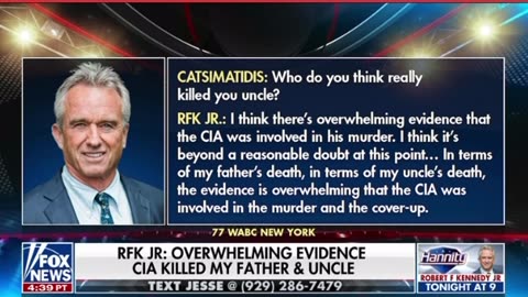 RFK Jr calls out CIA & Dems silence him