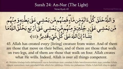 Quran: 24. Surat An-Nur (The Light) Part 02 Last Part: Arabic to English Translation HD