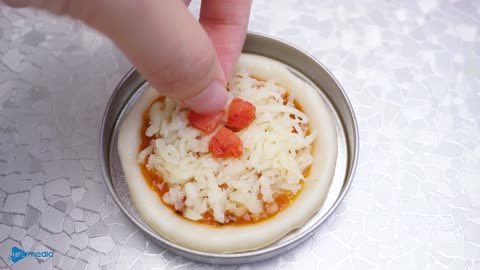 Satisfying Miniature Homemade Papa John's Pizza Recipe - Perfect Mini ASMR Food & Tiny Cooking