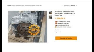 AEPSPIECES.COM - Boite de vitesses auto PEUGEOT CITROEN 1.5 20GT80