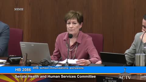 Sen. Nancy Barto on HB2086 to Prevent Vaccine Mandate on Children (3/23/22)