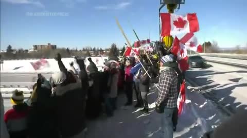 Canada Ottawa Freedom Convoy 2022 - AP - Thousands protest COVID vaccine mandates in Ottawa