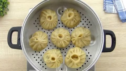 Steamed Chicken Momos_Dumpling by Tiffin box _ Minced meat Dim Sum Recipe