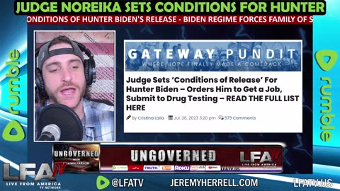 JUDGE NOREIKA SETS CONDITIONS FOR HUNTER!!