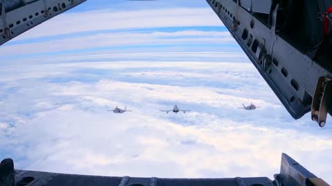 Czech and UK fighter Jets fly above the baltics