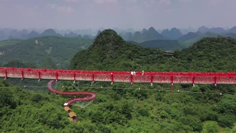 Guilin Yangshuo Peak Ruyi Scenic Spot _ Aerial Photography _ China