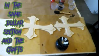 How to décor dual crosses from dollar store : Wall décor, DIY
