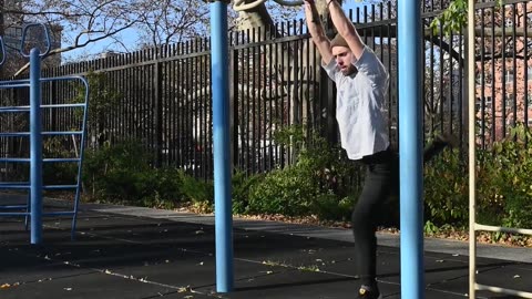 A Man Doing A Backflip From A swing #shorts