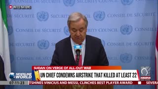 UN chief condemns Sudan airstrike that killed at least 22