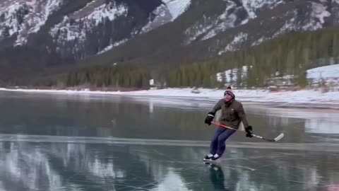 What’s better than wild ice skating Wild ice skating at sunset it is 😍❤️