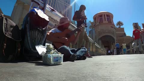 On Green Dolphin Street | Clarinet & Guitar | Las Vegas Street Performer