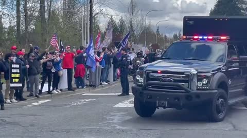 Biden Forced to Take in Trump Flags in Seattle