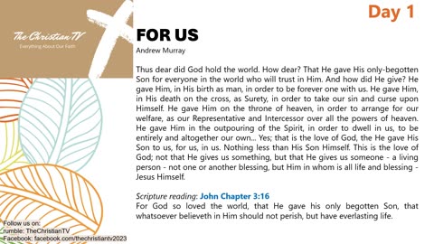 #001 I Daily Devotions I For Us I TheChristianTV