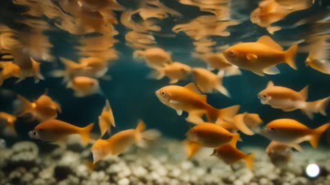 Gold fishs under the water