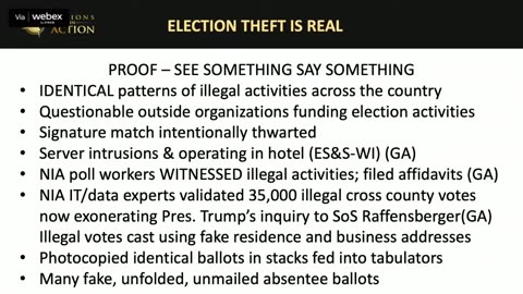 U.S. sworn testimony confirms the 2020 U.S. Presidential Election was stolen from President Trump