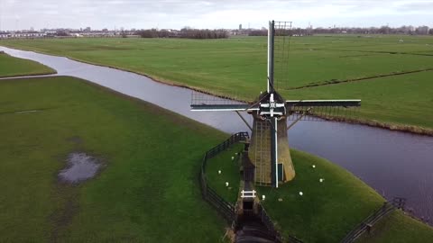 Beautiful Dutch Windmill _ The Netherlands _ Drone shots _ DJI Mavic Mini _ 2,7K