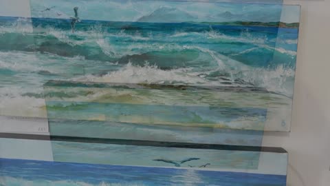 Jeff Simmonds Artist 3rd March 2015.Gallery on the Hoe Atlantic Ocean City