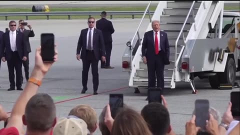 Trump arrives for Presidential debate in Atlanta