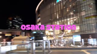 Osaka at night in Japan
