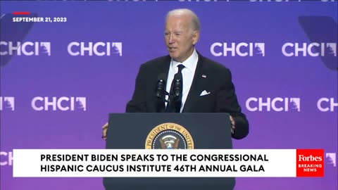 JUST IN: President Biden Speaks At Congressional Hispanic Caucus Institute 46th Annual Gala