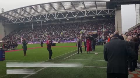 Princess Kate greets players as England secure Rugby League World Cup victory