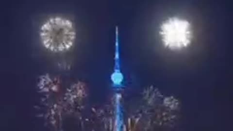 Quingdao Tv Tower projection Using 5G + Project Blue Beam Technology
