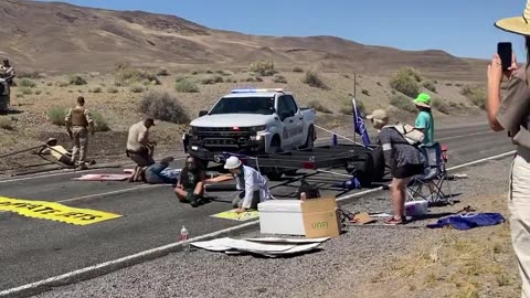 Nevada rangers shut down climate protest outside of Burning Man, hold demonstrators at gun point