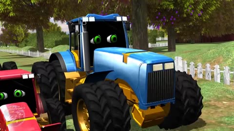 Wheels On The Tractor Nursery Rhyme for Kids