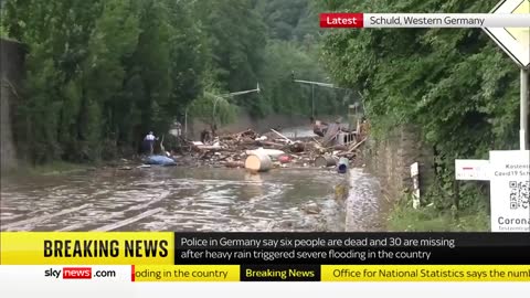 30 missing after houses collapse during severe floods in Germany