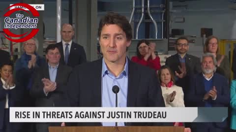 Canadian PM Trudeau responds to be swarmed in Hamilton by angry protestors.