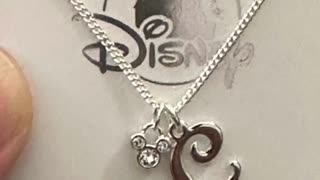 Disney Parks Mickey Mouse Silver Color Letter C Faux Gem Necklace #shorts