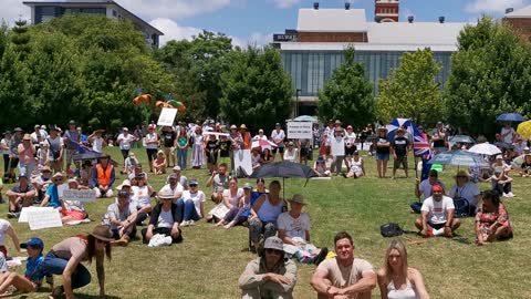 Young girl speaks at Toowoomba Reclaim the Line Rally 15 January 2022