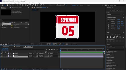 Creating a Calendar Page Turn Effect in After Effects