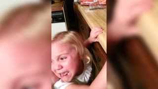 Little Girl Cries over Turkey