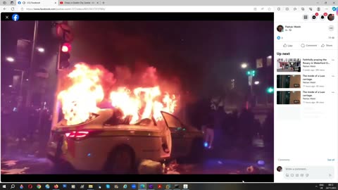 Dublin Riots - Garda car burnt 23-11-23