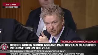 Biden Aide Looks Surprised At Virus Info From Rand Paul