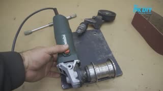 Homemade Belt Sander using Old car belt tensioner from Opel Zafira