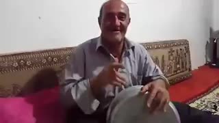 Man Sings and Plays Music with Pot