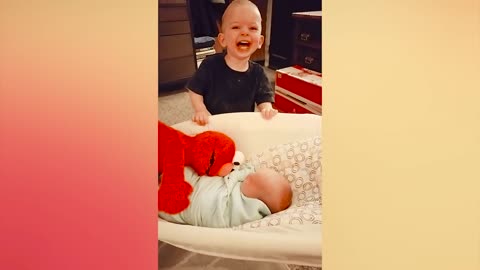 Funny Siblings First Meeting Newborn Baby #2 - WE LAUGH