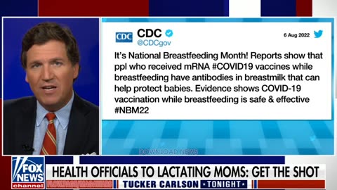 Tucker Carlson: MRNA Trace Particles Were Found In Vaccinated Mothers Breast Milk - 9/27/22