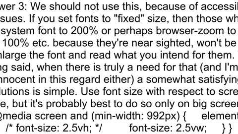 How to set a fixed font size prevent browser scaling for a specific single element