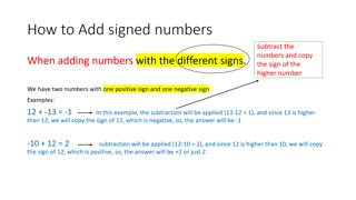 Adding signed numbers