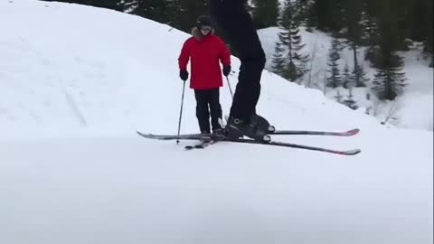 Ski Jump Crash - Funny Fail