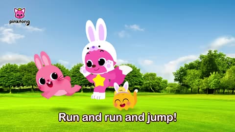 Baby Rabbits Jump! _ Cute Rabbit Song _ Baby Animals Song _ Pinkfong Official fo