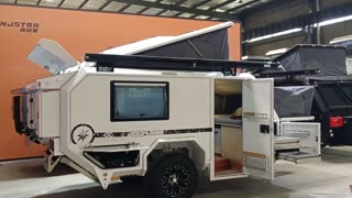 Brand new Custom the US standard Pearl White 15 mins walk through njstar rv off road luxury trailer