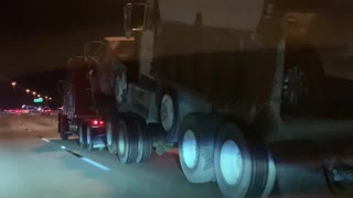 Truck Tows Almost Everything Along Interstate