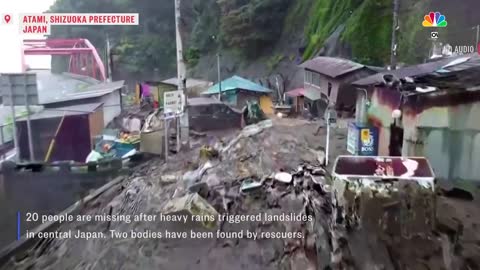 At Least 20 People Missing After Huge Landslides in Japan